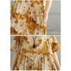 DIMANAF 2025 Summer Plus Size Vintage Dress Women Casual Shirt Dress Loose Basic Flower Printing Dress