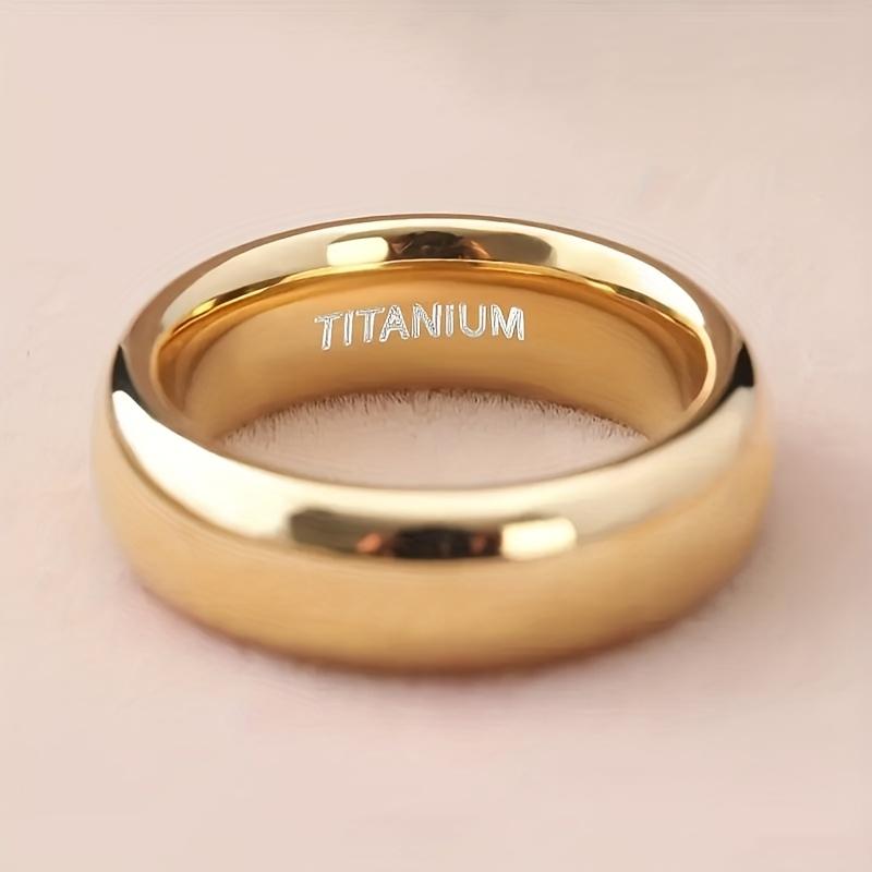 Ring in a Golden Gloss End, Featuring a Modern Minimalist Design Suitable for Weddings And Everyday Use. Showcasing a Stylish Polished Surface