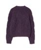 Yale Women'S Nep Yarn Big Cable Cardigan_Purple