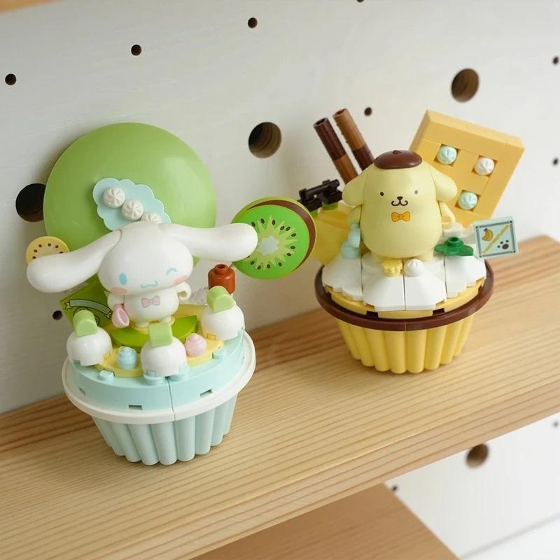 Genuine keeppley Sanrio building block cake series HelloKitty mymelody model Kuromi Cinnamoroll assembled toy birthday gift