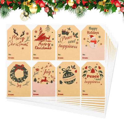 Christmas Labels Adhesive Winter Decoration Holiday Labels For Envelopes Cards Party Favor Family Gathering