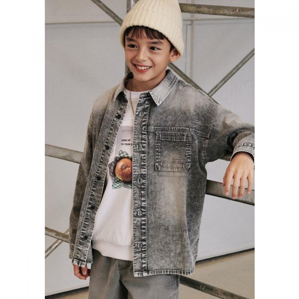 Bluetail Gray Denim Shirt Aaa1bl01gy Gray/175