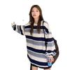 Trendy Striped Long-Sleeve Loose T-Shirt for Women - Fall 2023 Fashion