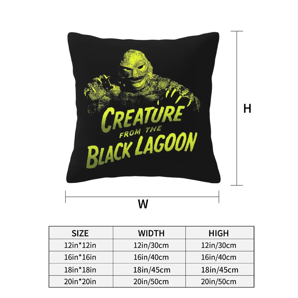Creature From The Black Lagoon 2 Pcs Square Pillowcase Pillow Cover Cushion Zip Decorative Comfort Throw Pillow For Home Bedroom