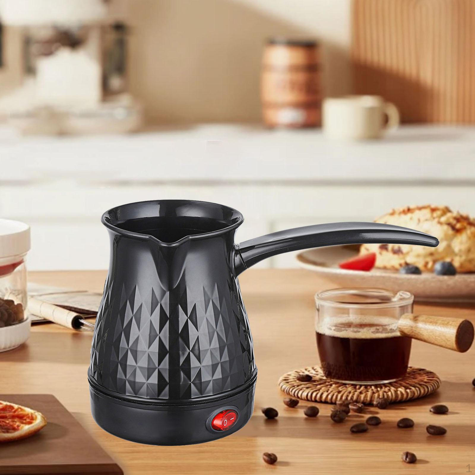 Electric Turkish Coffee Pot Maker Easy to Clean Anti Scald Portable Kettle with Handle for nero