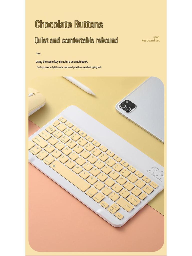 Portable Wireless Bluetooth Keyboard for Tablets, Phones, and Computers - Compact 7 To 10 Inch Size