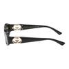 Gucci Gucci Logo Detail Oval Sunglasses Men's Black