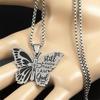 New Flat Colorful Butterfly Necklace Titanium Steel Jewelry Accessories