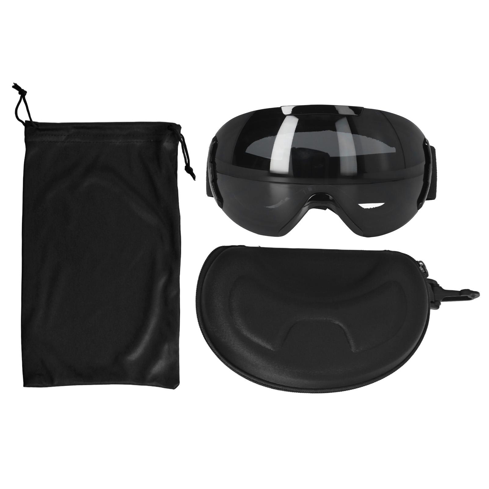 Ski Goggles PE Coated Lens Anti Fog Double Layers Adjustable Frameless Skiing Accessories for Snowmobiling
