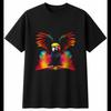 Parrot Glowing Mens T-Shirt Bird Black 100% Cotton Birdwatching Printed