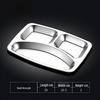 Tianze Stainless Steel 3-Compartment Cafeteria Tray