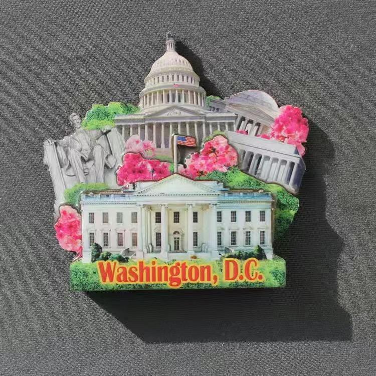 USA Refrigerator Magnet Souvenir - Statue of Liberty, NYC, LA, SF, Hawaii, Boston