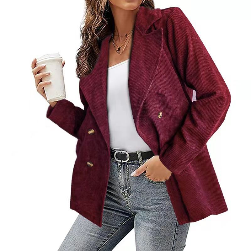 Top da donna a doppio petto alla moda autunno e inverno