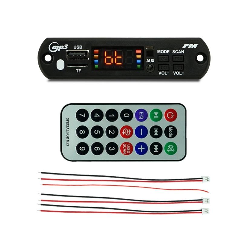 

Автомобильный MP3-плеер Модуль декодирования Плата декодера MP3 Усилитель 2x40 Вт Беспроводной модуль декодирования с поддержкой Bluetooth 5.0