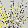 Artificial Plum Blossom Branch Fake Cherry Blossom Stems 21" Long Stem Faux Silk Flower for Wedding Home Office Bedroom Party Table Centerpiece