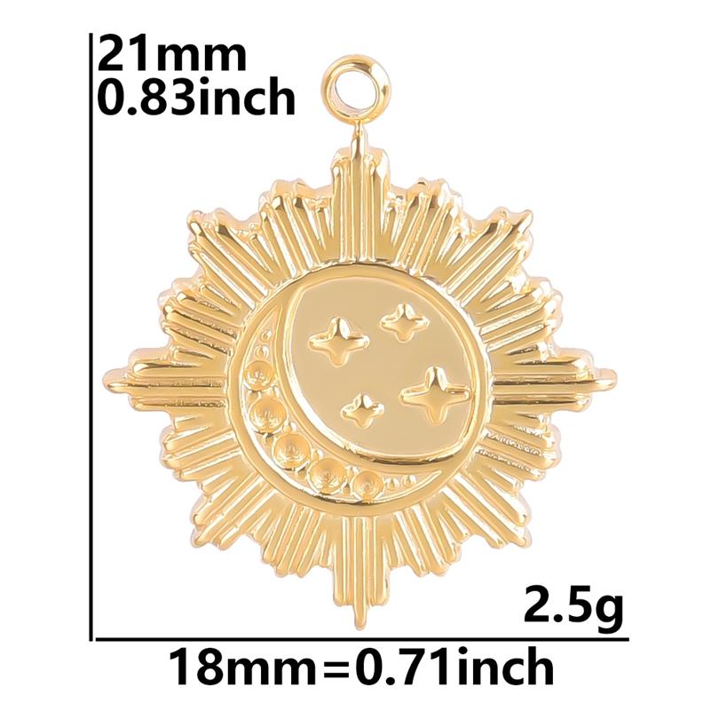 5pcs/Lot Gold Color Animal Butterfly Charm Ojo Turco Stainless Steel Charms For Jewelry Making Supplies Skull Head Star Moon Eye