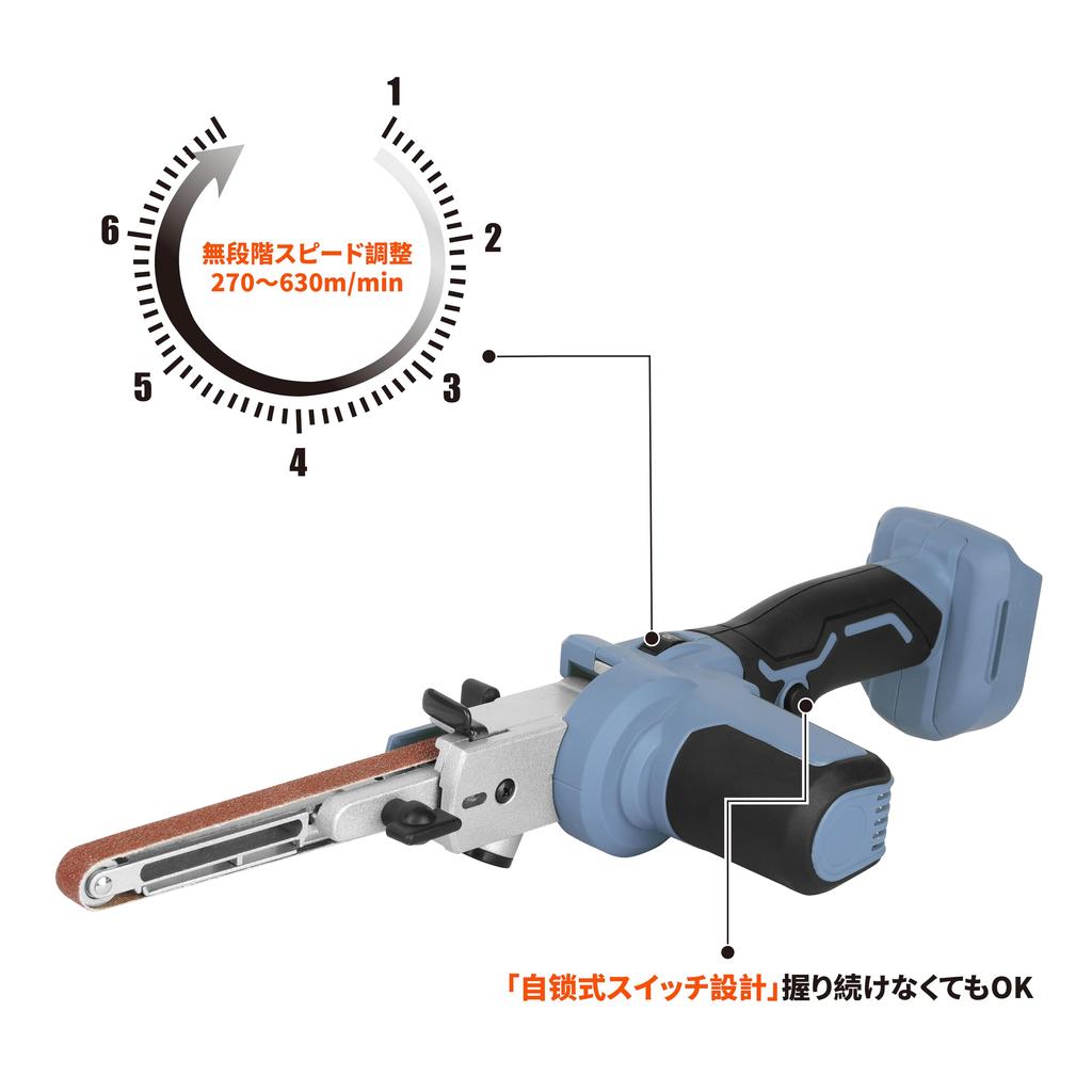 KINGMAX KBS18 Electric Belt Compatible with Makita Brushless Infinitely Variable Adjustable Belt Angle for Different Compatible with 13mm and 9mm for
