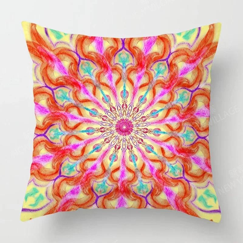 Fall Home Decor Autumn Living Room Throw Pillow Cover Sofa Boho Cushion Cover Mandala