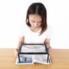 Foldable Ultrathin A4 Full Page Magnifying Glass with 3X Magnifier 4 LED Lights for Reading