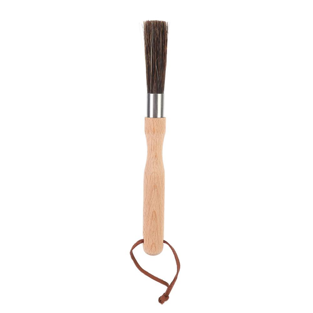 Wood Handle Coffee Machine Brush Stainless Steel Coffee Brush Accessories  Coffee Grinder Cleaning