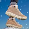 Plush Men's Winter Ankle Boots Warm Hiking Sneakers Anti-slip Breathable Cotton Shoes Outdoor Trekking Camping Boots Size 36-46