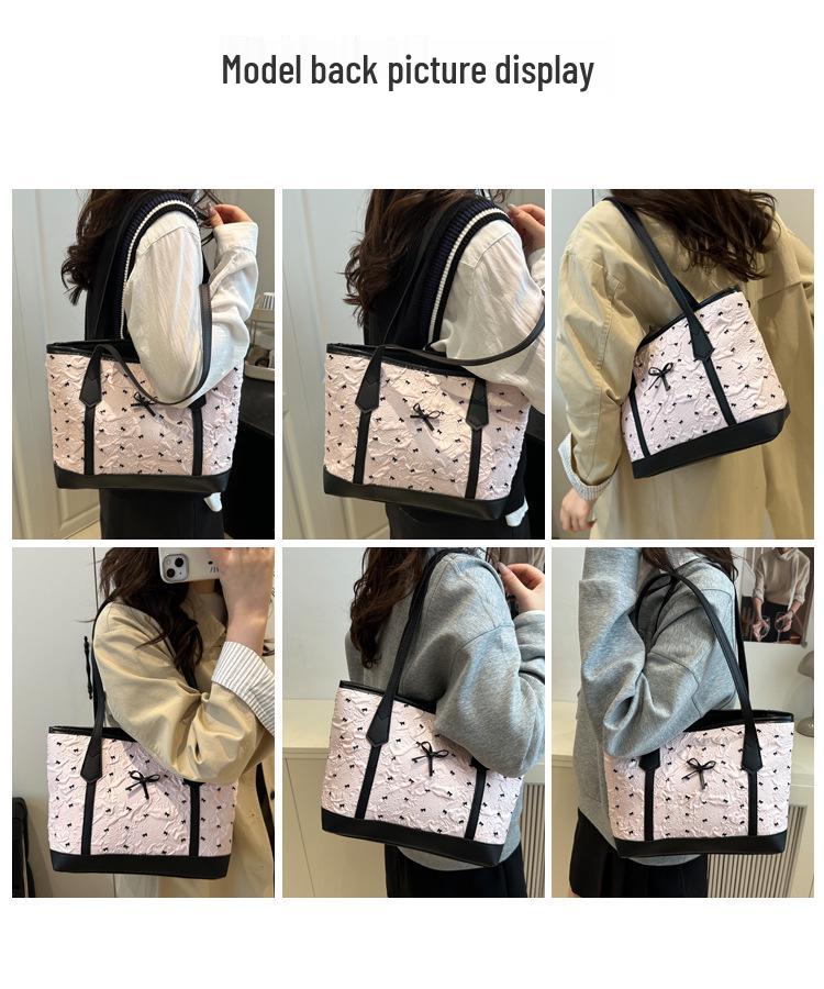 Damen Punkte Schleife Tragetasche & Umhängetasche