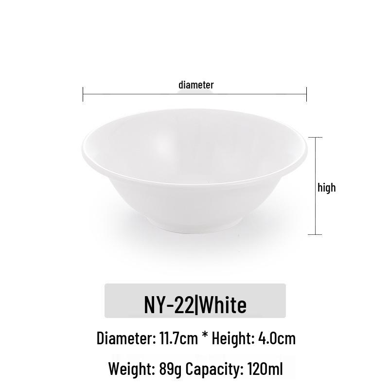 Melamine Imitation Porcelain Condiment Bowl: Small Dipping Sauce Bowl for Hot Pot, Barbecue, Buffet, and Restaurants.
