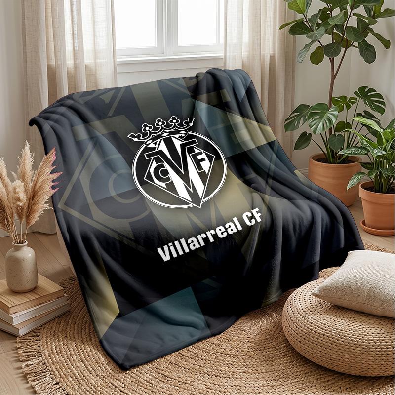 Villarreal FC Soft Flannel Fleece Blanket Lightweight Cozy Warm Throw Blanket For Sofa Bed Home Decor