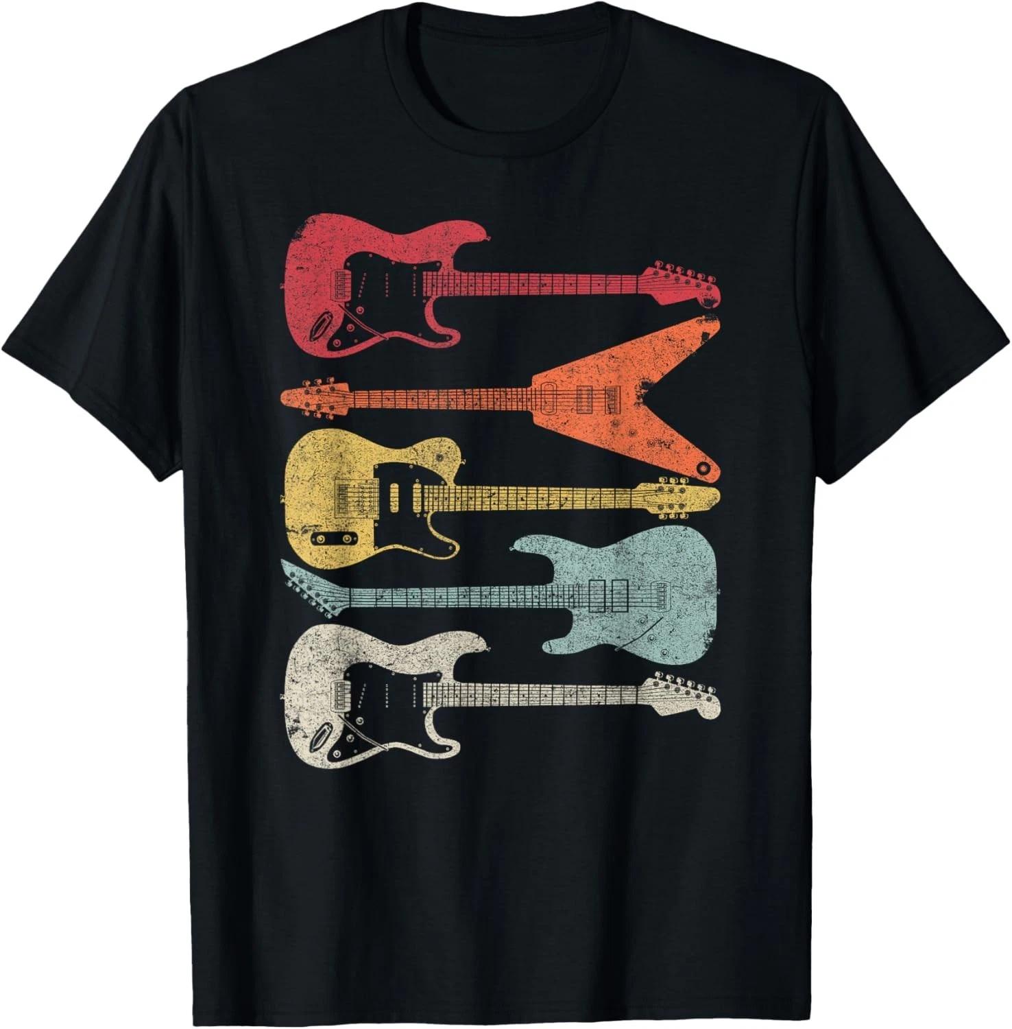 Guitar Shirt _ Retro Style Gift for Guitarist Funny Tee Gift Unisex T-Shirt XL