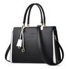 FORRICA Women's Elegant Shoulder Bag, PU Leather Messenger Bag, Tote Bag, Suitable for Travel and Shopping, Black
