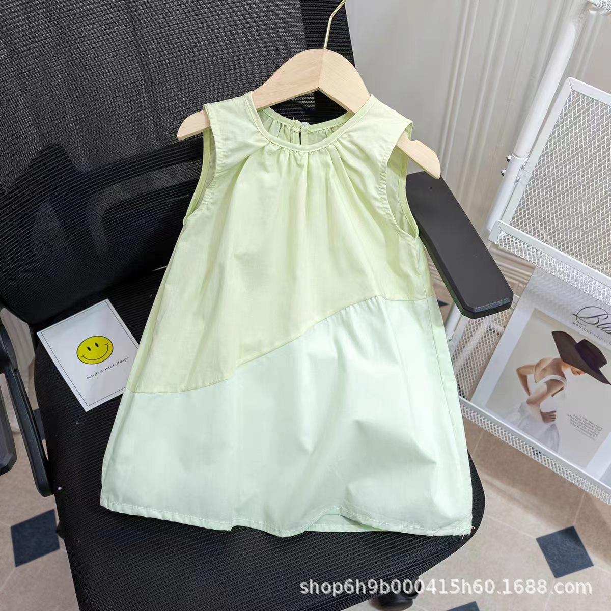 Summer Girls Plaid Princess Dress Cute Rabbit Embroidered Sleeveless Vest Dress For Toddler Baby Fashionable Party Outfit 130cm