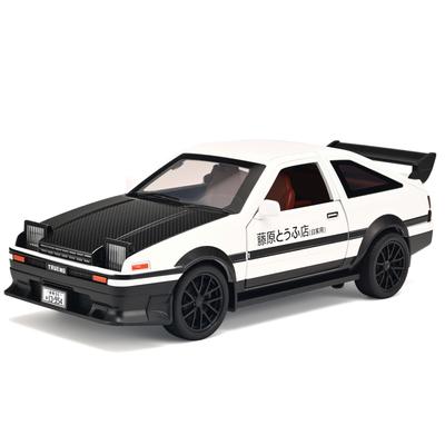 1/32 Car Drift Version INITIAL D Toyota AE86 Alloy Sports Car Model Diecasts Metal Racing Car Vehicles Model Sound Light Kids Toys Gift