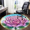 1pc Rose Window Chair Carpet for Office - Durable, Ideal for Chair Mats, Stylish & Functional Decorative Rug Yy260130079