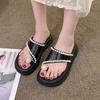 Slippers Women's Summer Outer Wear 2025 New Flip-flops Fashionable Versatile Niche Fairy Style Toe Slippers