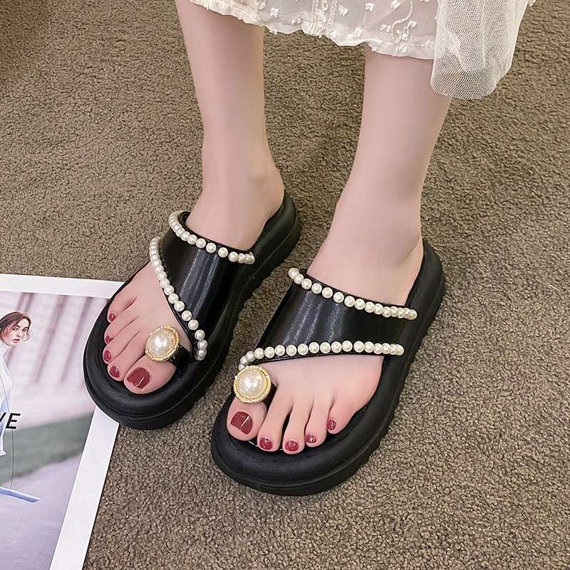 Slippers Women's Summer Outer Wear 2025 New Flip-flops Fashionable Versatile Niche Fairy Style Toe Slippers