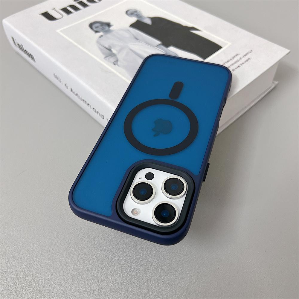 Luxury Magnetic Magsafe Wireless Charge Phone Case For iPhone 11 12 13 14 Plus 15 16 Pro Max Shockproof Matte  Cover
