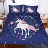 Bedding Set Single Double Twin Queen King Size Bedsheets 3D Printed Flying Cartoon Unicorn Duvet Covers With Pillow Cover Strips