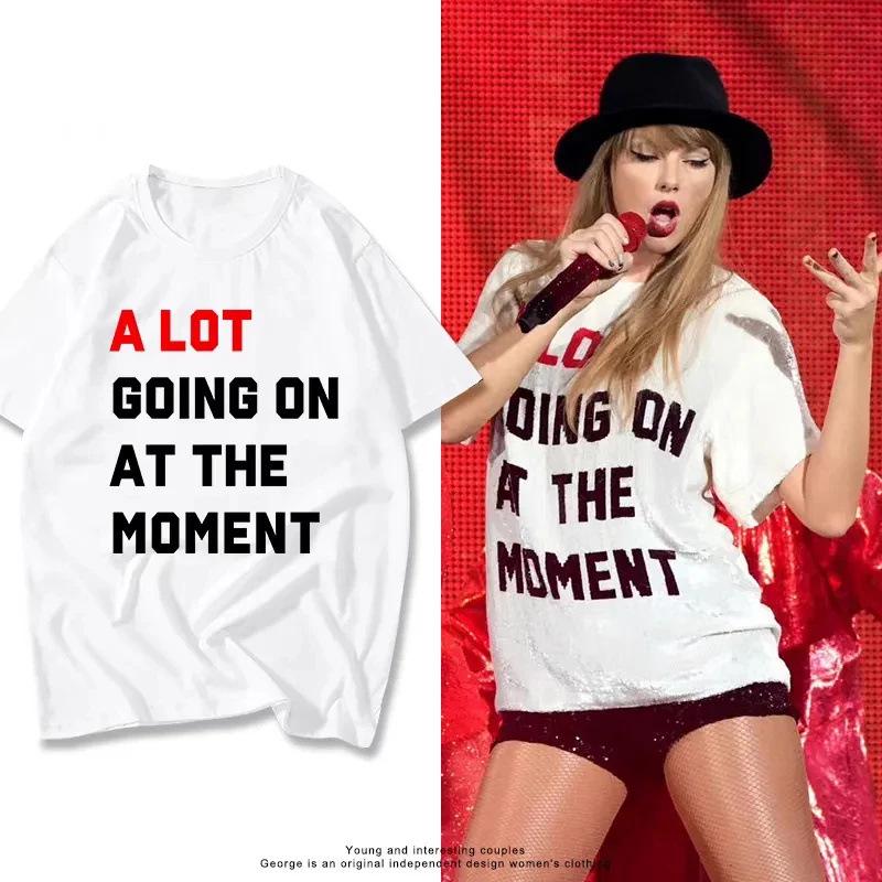

Taylor Swift Letter Print Women s Short-Sleeve T-Shirt Double Extra Large