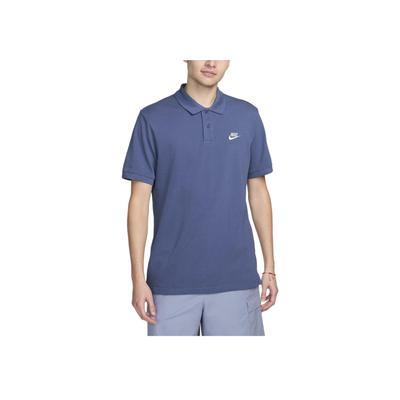 Sportswear Classic Soft Comfortable Solid Color Short Sleeve Polo Shirt Men Tops Diffused-Blue CJ4456-491