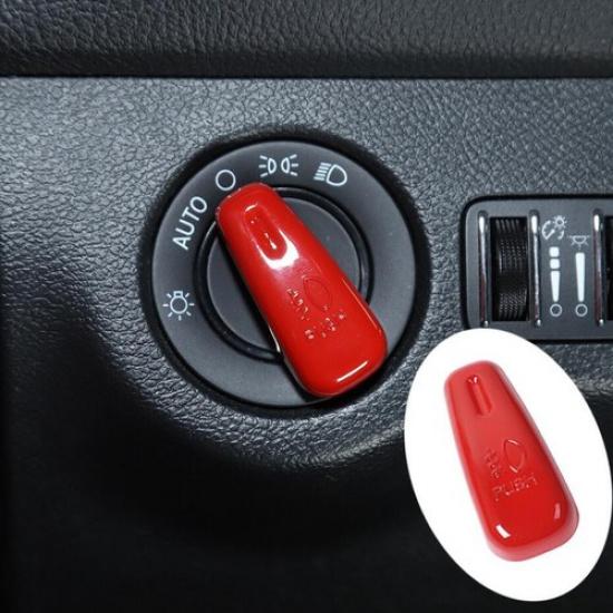 For 2011- Dodge Charger ABS Red Interior Headlight Switch Button Cover Trim