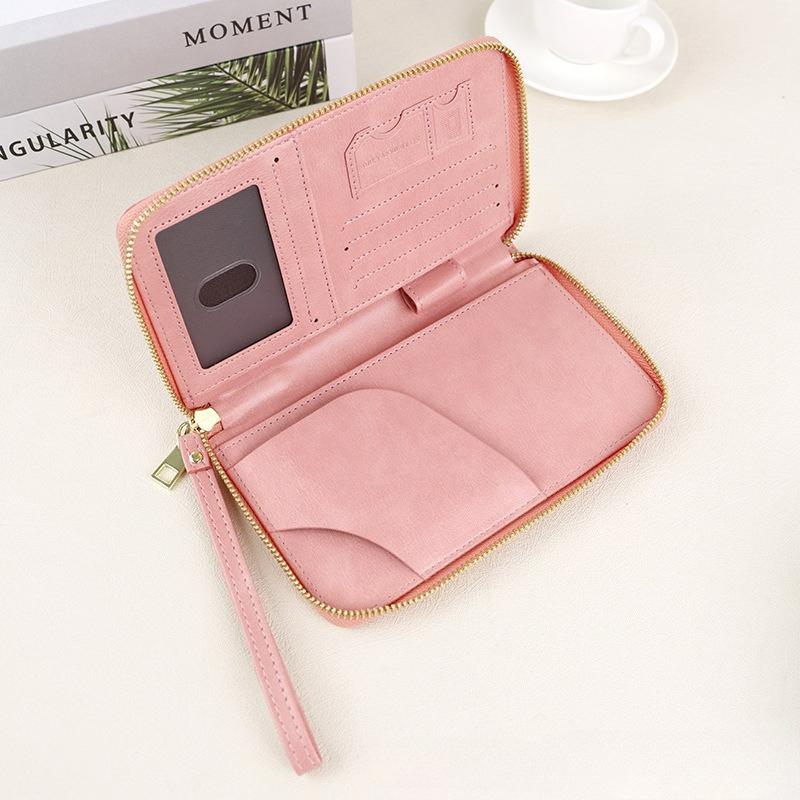 RFID Long Passport Folder Ticket Storage ID Bag Multifunctional Travel Zipper Passport Bag