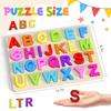 Zeoddler Alphabet Puzzle, Wooden Puzzle for Toddlers, ABC Shape Puzzle for Kids, Preschool Learning Activity, Gift for Girls and Boys.