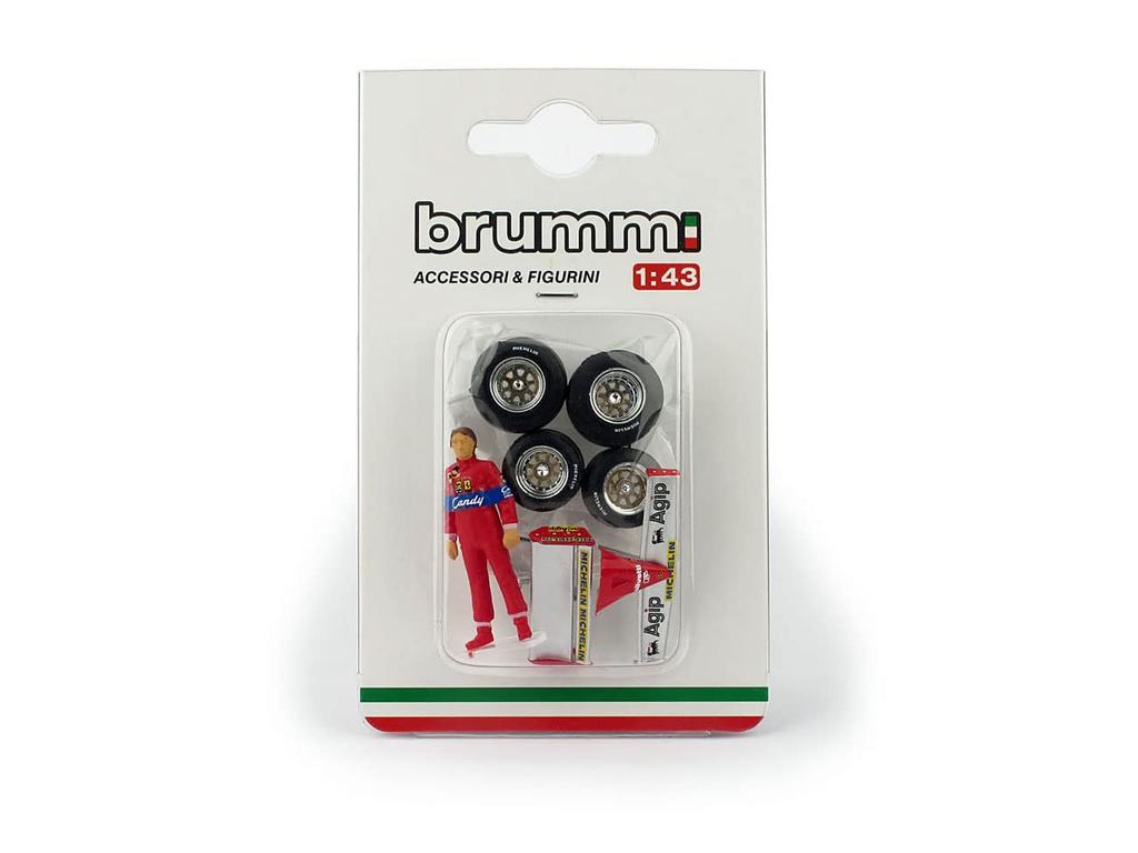 BRUMM 1/43 Didier Pironi Figure + Ferrari 126CK Accessory 1981 BRUMM Ferrari DIDIER PIRONI CH02T