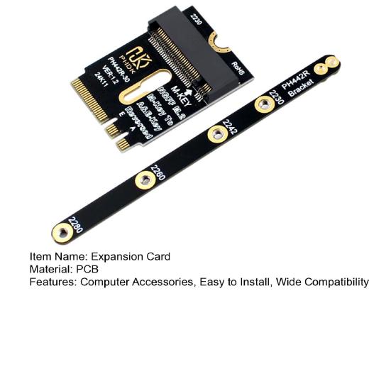 M.2 A&E to NVME SSD Expansion Card Supports 2230/2242/2260/2280 Computer Motherboard M2 Key A-E to NVME SSD PCIe 4.0 Extension Adapter PCB Board