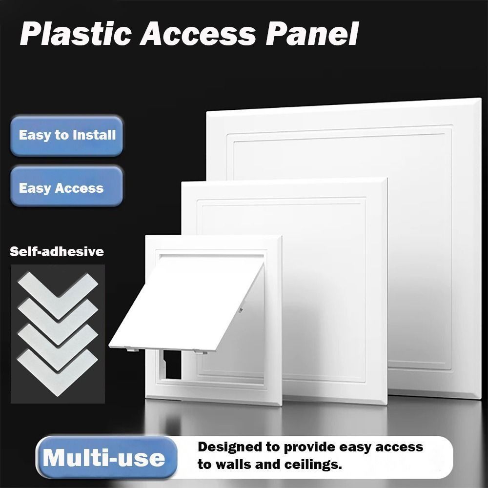 Mew White Access Panel Door Plastic Self-adhesive Inspection Hole Access Hatch Cover Doors Wall Ceiling