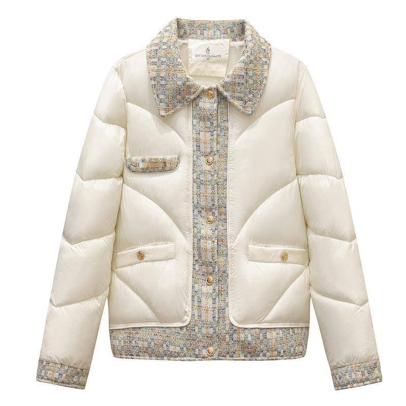 Big fur collar new loose cotton-padded coat for women's long over-knee thickened large-size down cotton-padded coat