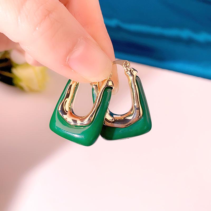 

Французские винтажные стеклянные серьги-бабочки