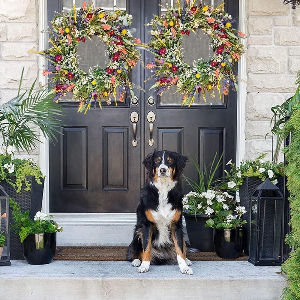 50cm Decor Wreath Beautiful Artificial Spring and Summer Wreath Home Decoration