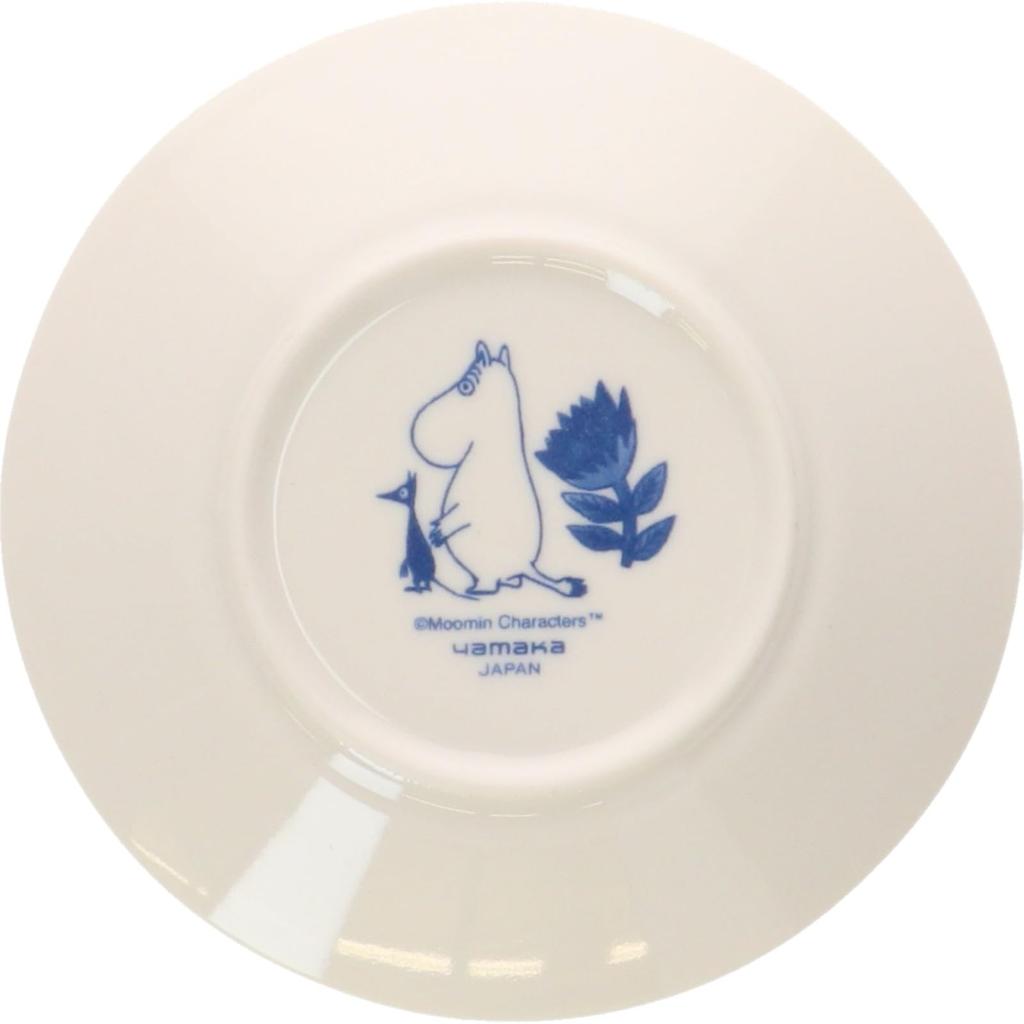 Yamaka Shoten yamaka Moomin Nordic Day Made in "Blue Flora" Plates, 13.5cm, 5-Piece Set, Style, Mother's Gift, Japan, MM7000-57