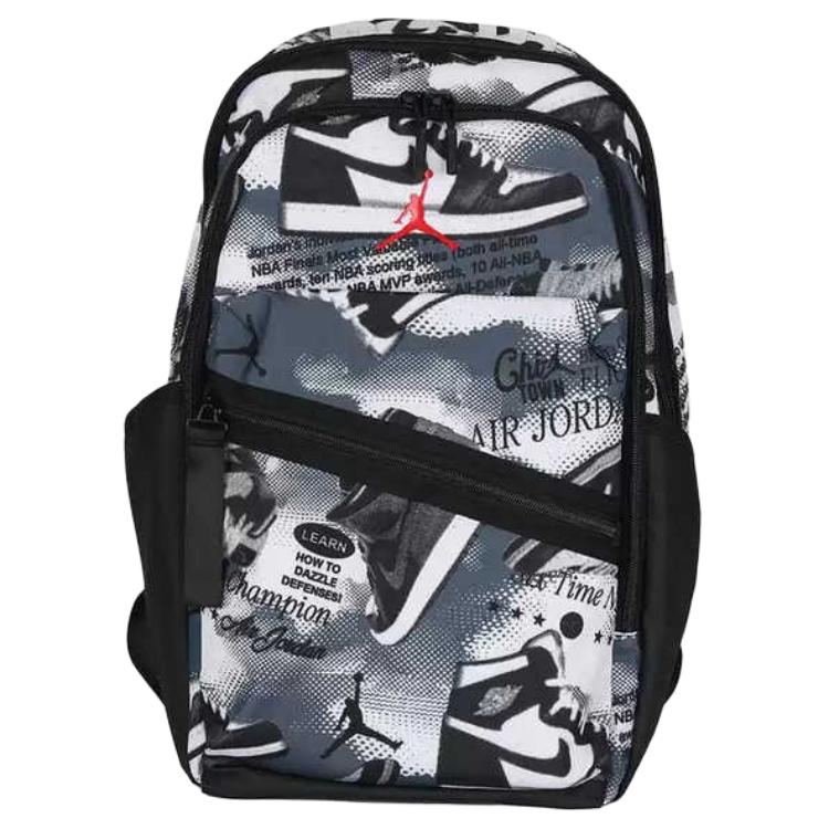 Jordan Stylish Pattern Printed Versatile Practical Backpack Unisex Backpack Black HJ3266-101 Black